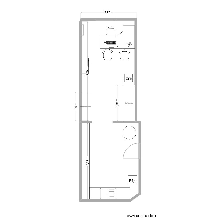 bureau pargo. Plan de 0 pièce et 0 m2