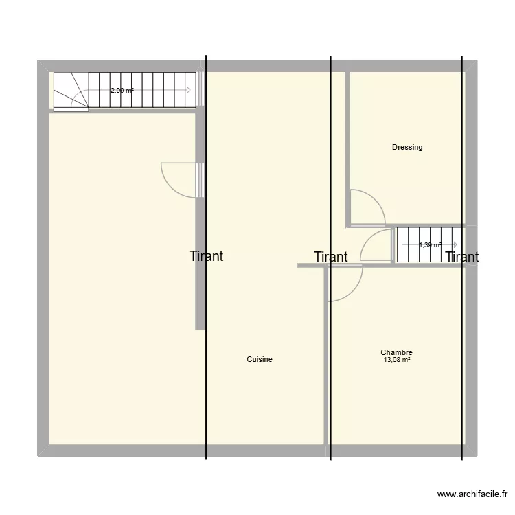 THIETRY Bruno. Plan de 5  et 80 m²
