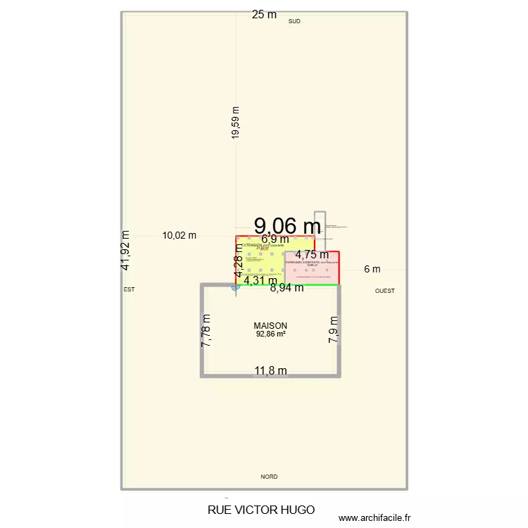 TERRASSE APRES. Plan de 5  et 1180 m²
