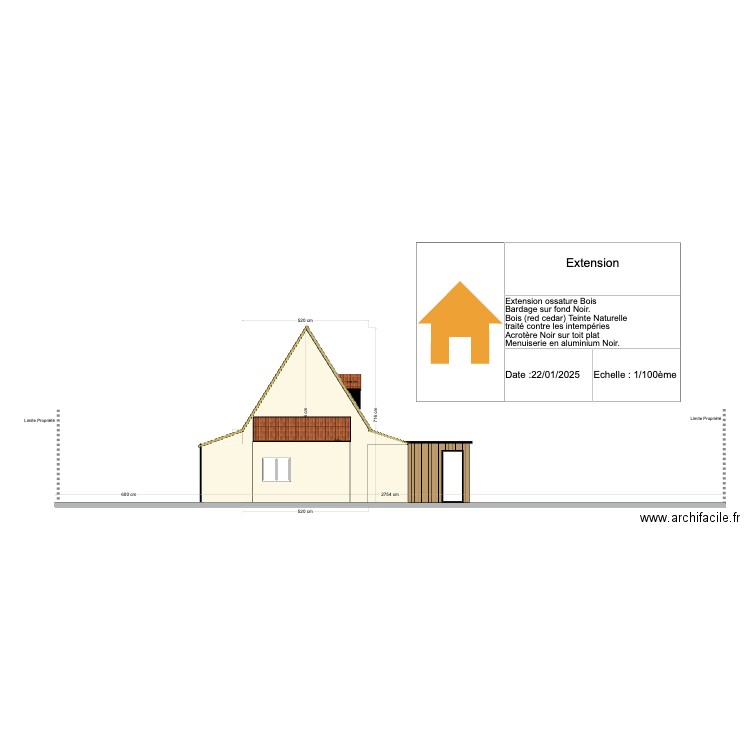Plan facade NO. Plan de 0 pièce et 0 m2