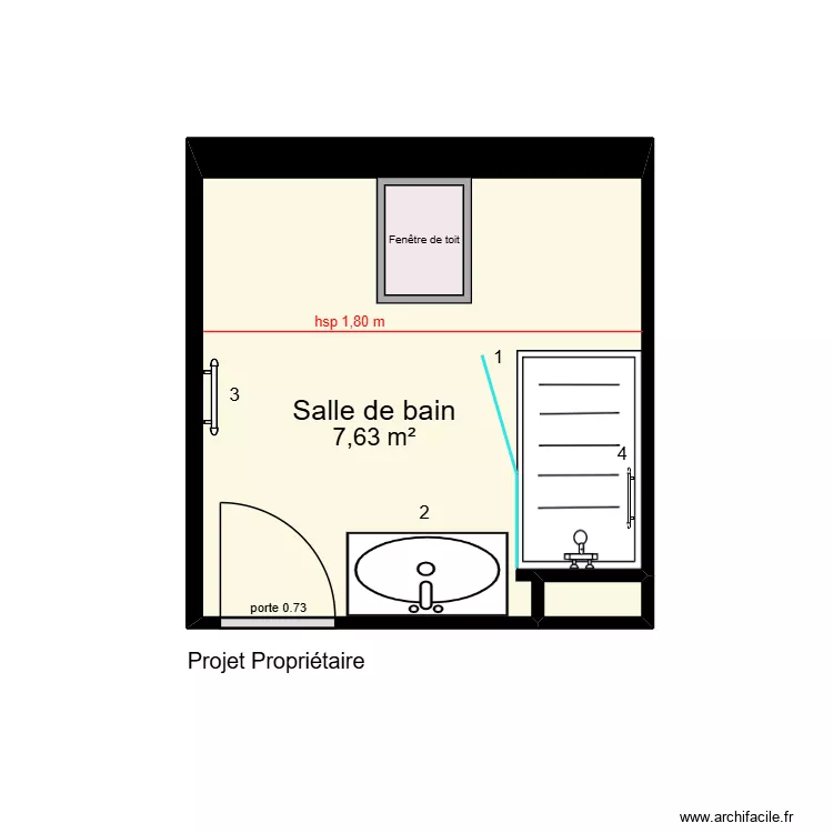 Foucard Projet Propri&eacute;taire. Plan de 2  et 8 m²