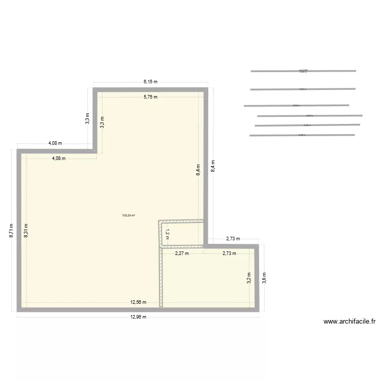 Assas 2D V3. Plan de 1 et 109 m² Assas 2D V3. Plan de 1 et 109 m²