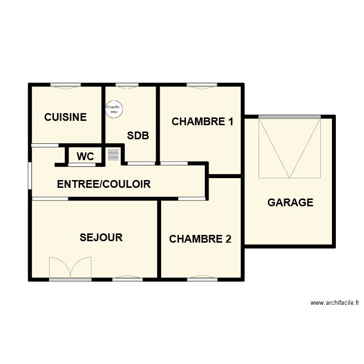 LERAY RENEE. Plan de 7 pièces et 55 m2