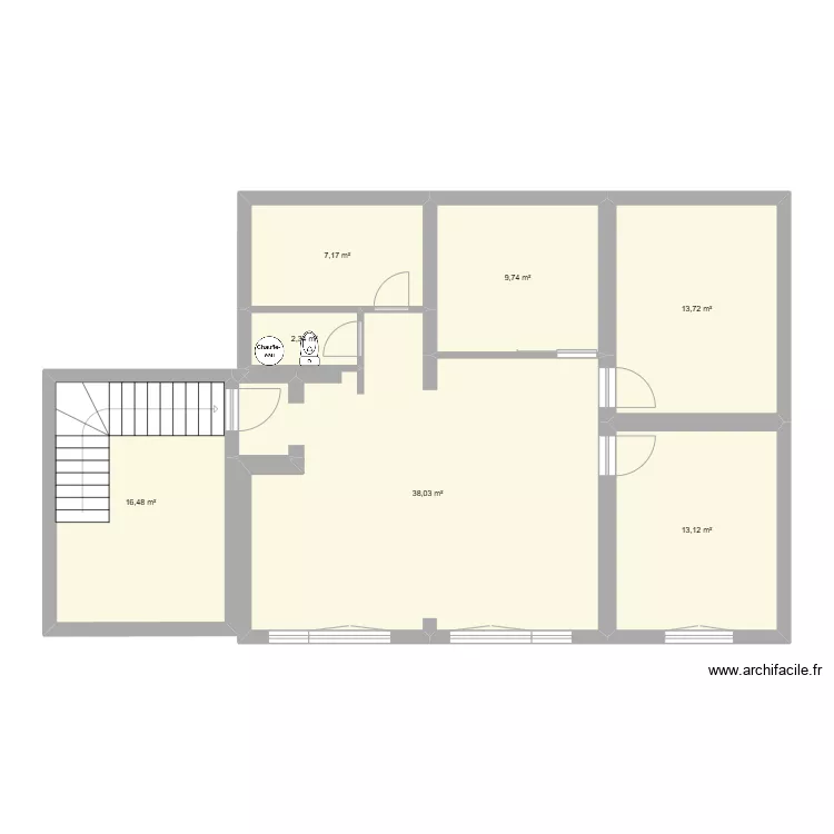 appart avec c&ocirc;te. Plan de 0 pièce et 0 m2