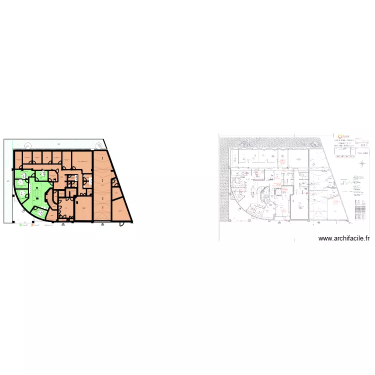 Lyon Domer RDC - ERP. Plan de 42  et 618 m²