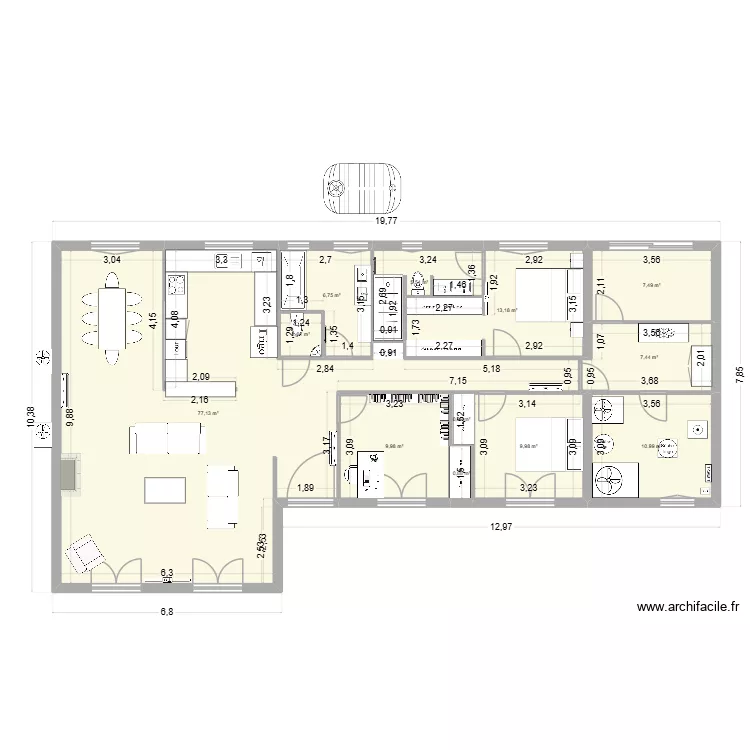 Maison Marcilly TEST XAV 1. Plan de 