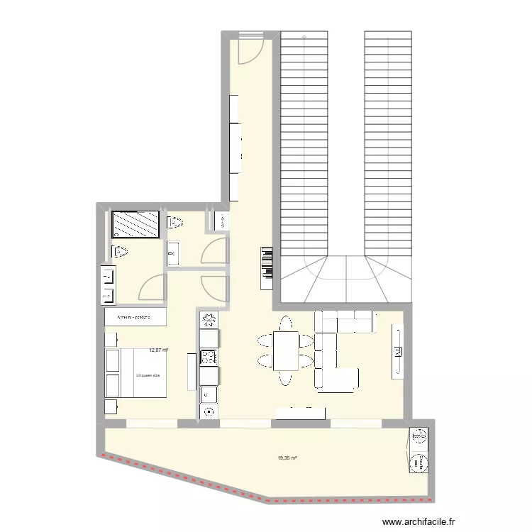 Bloom. Plan de 8  et 76 m²