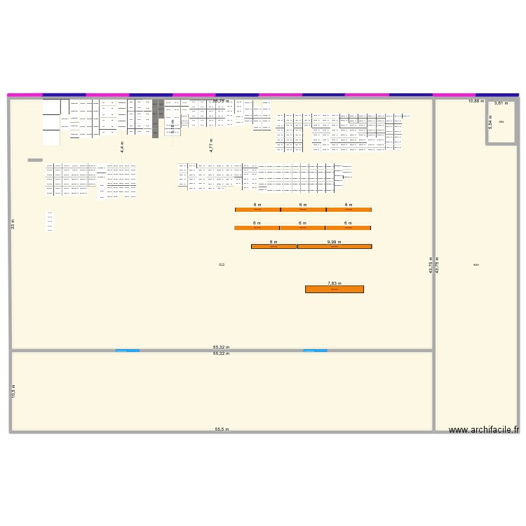 BATIMENT IVS. Plan de 3 pièces et -1381 m2