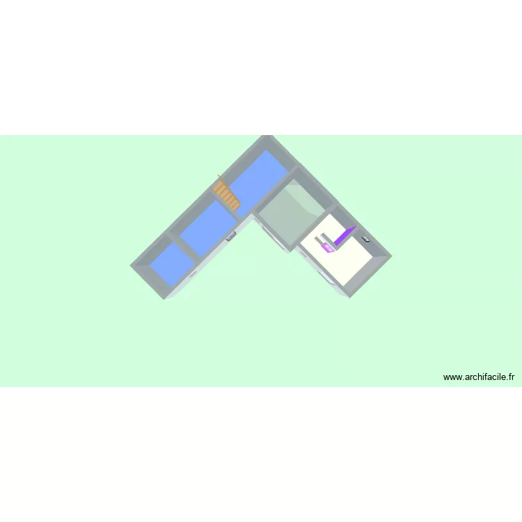 maison. Plan de 5  et 71 m²