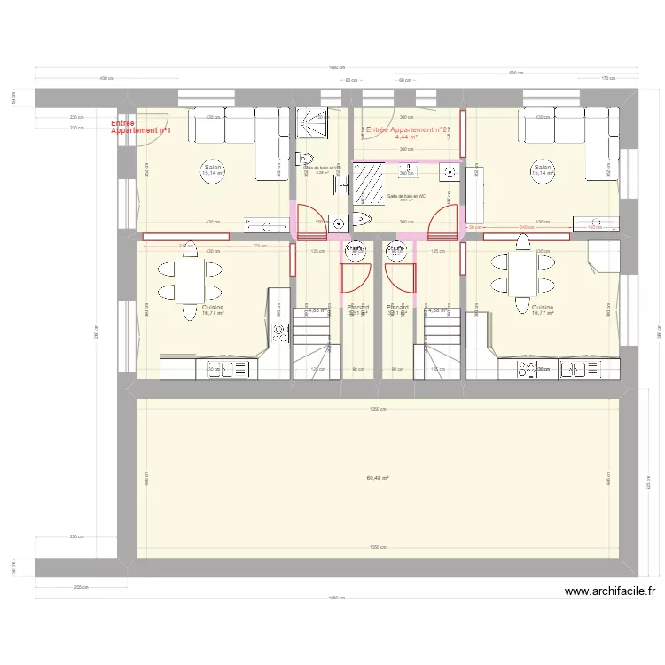 20240313 Projet R&eacute;novation Sud Mury Modif Ma&ccedil;onnerie. Plan de 