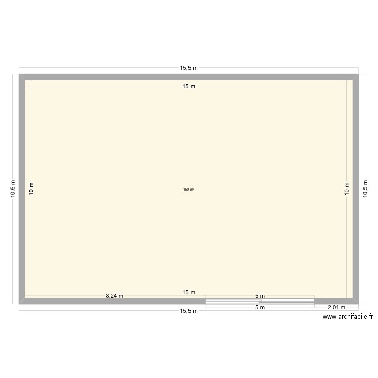 Maison sur le garage. Plan de 1 pièce et 150 m2