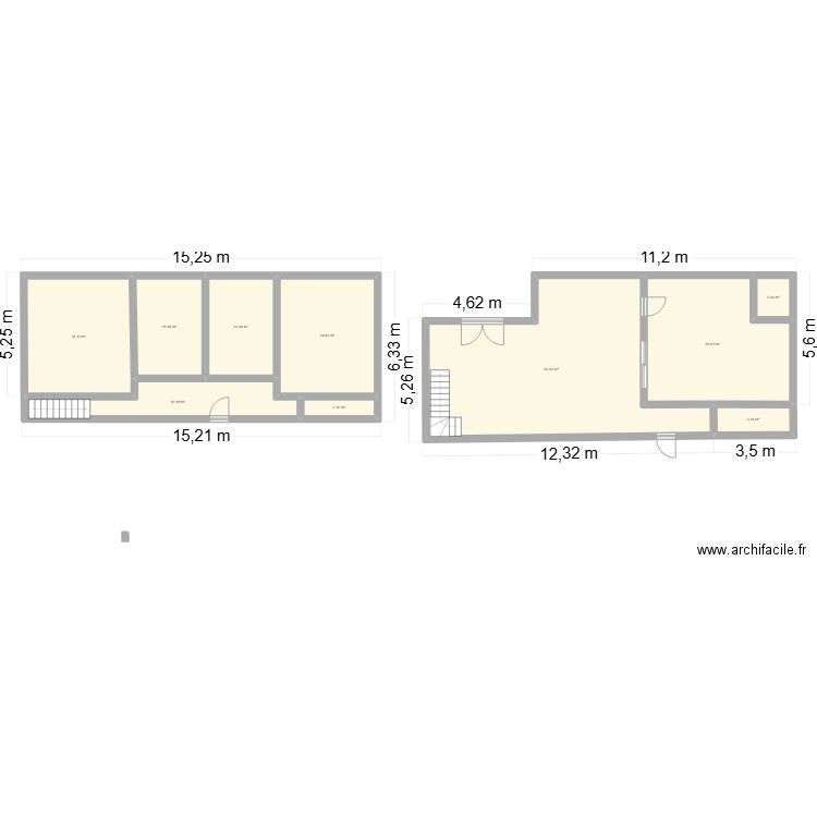 1 étage. Plan de 10 pièces et 167 m2