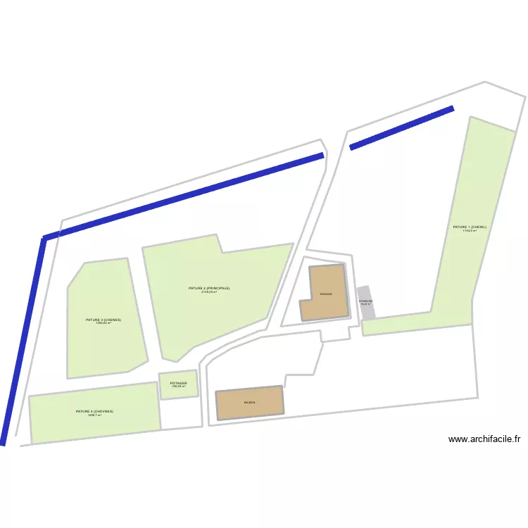 plan pistes et pature aout 2025 sans fond. Plan de 