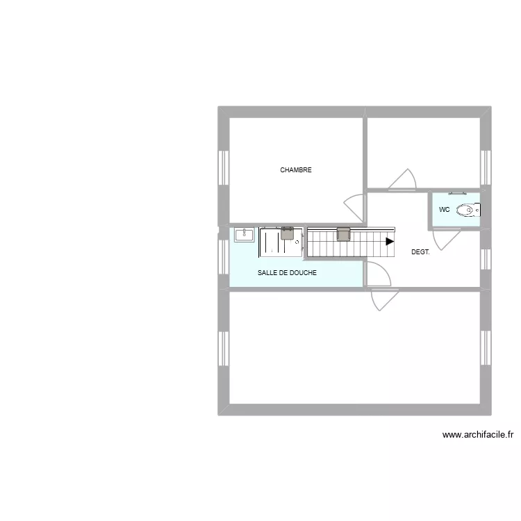 BRU ETG EF. Plan de 6  et 57 m²