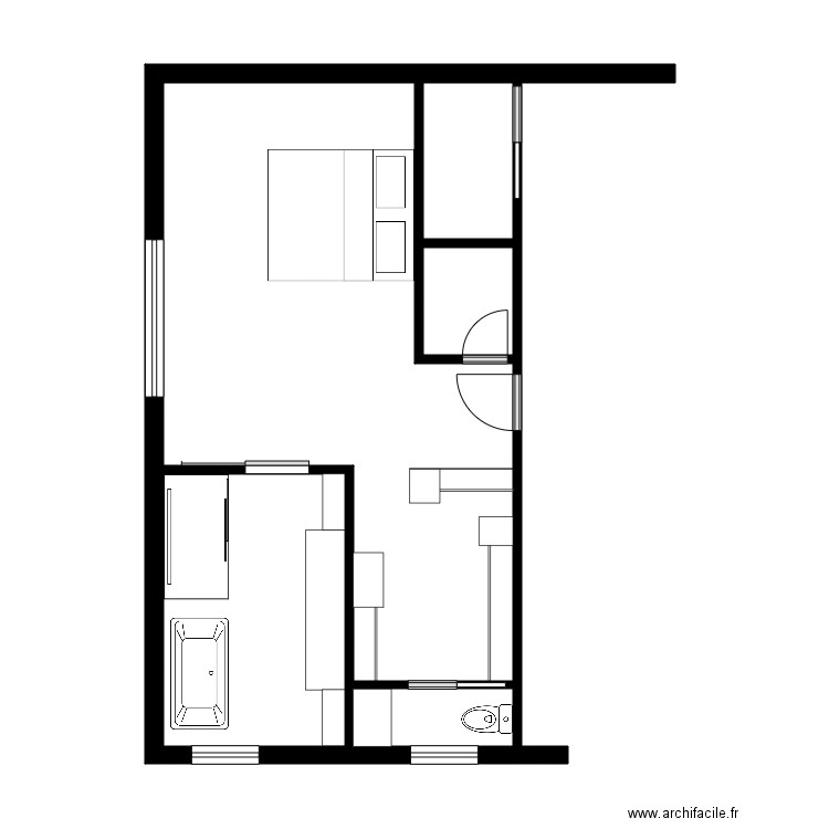 Roy suite 2. Plan de 4 pièces et 41 m2