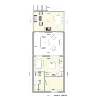 87 GS fond de plan RDC  avec escalier salon