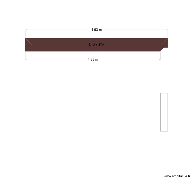 CASSIS SALON. Plan de 1  et 0 m²