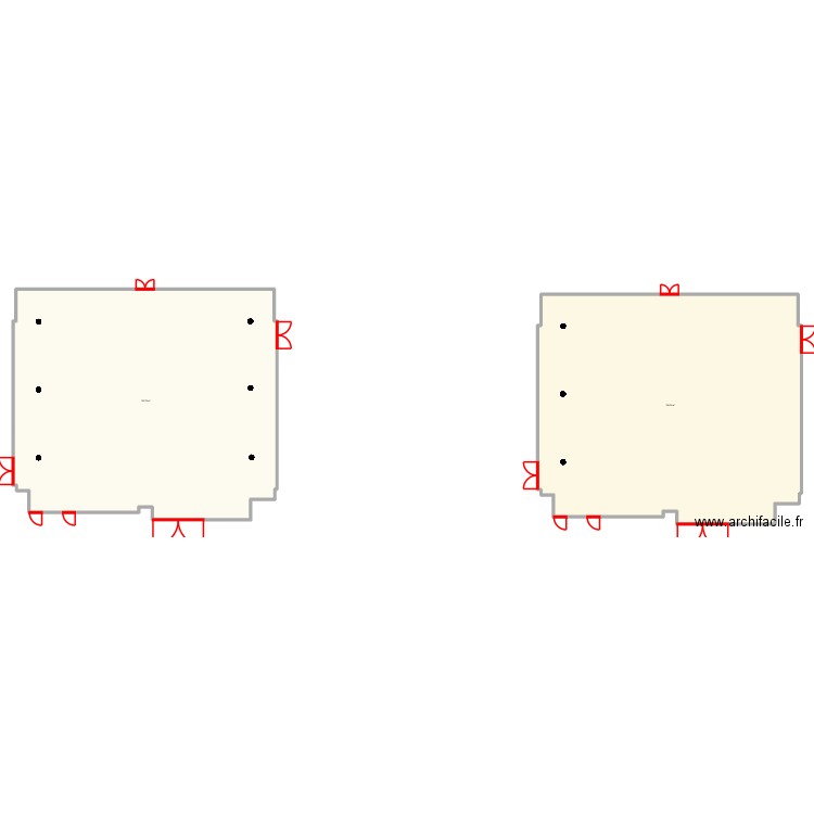 Espace Partenaires. Plan de 2 pièces et 710 m2