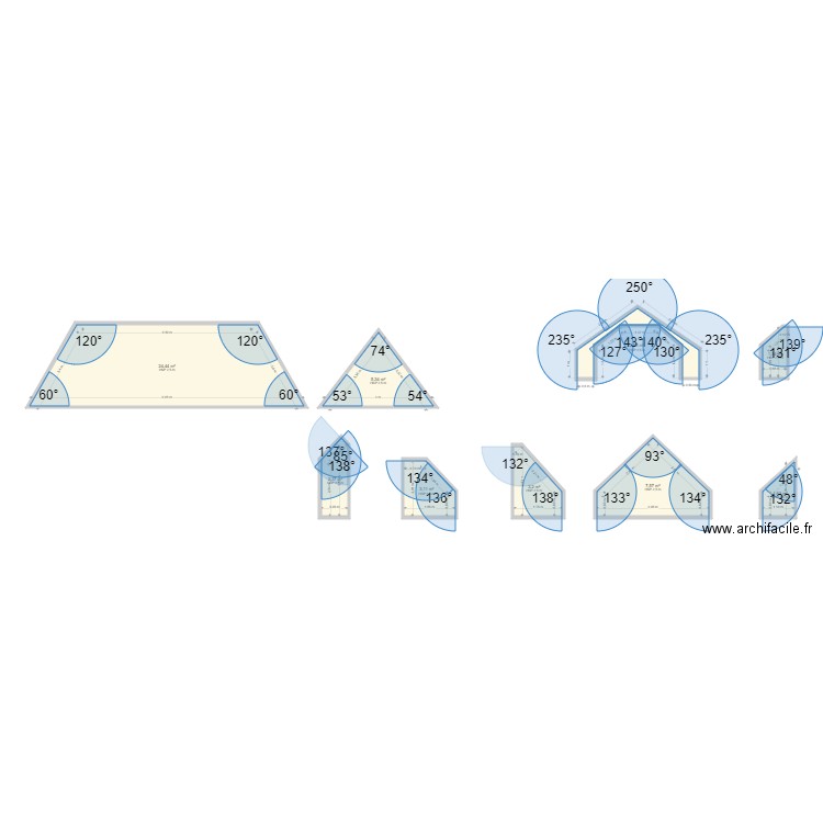 de courcel 1. Plan de 9 pièces et 51 m2