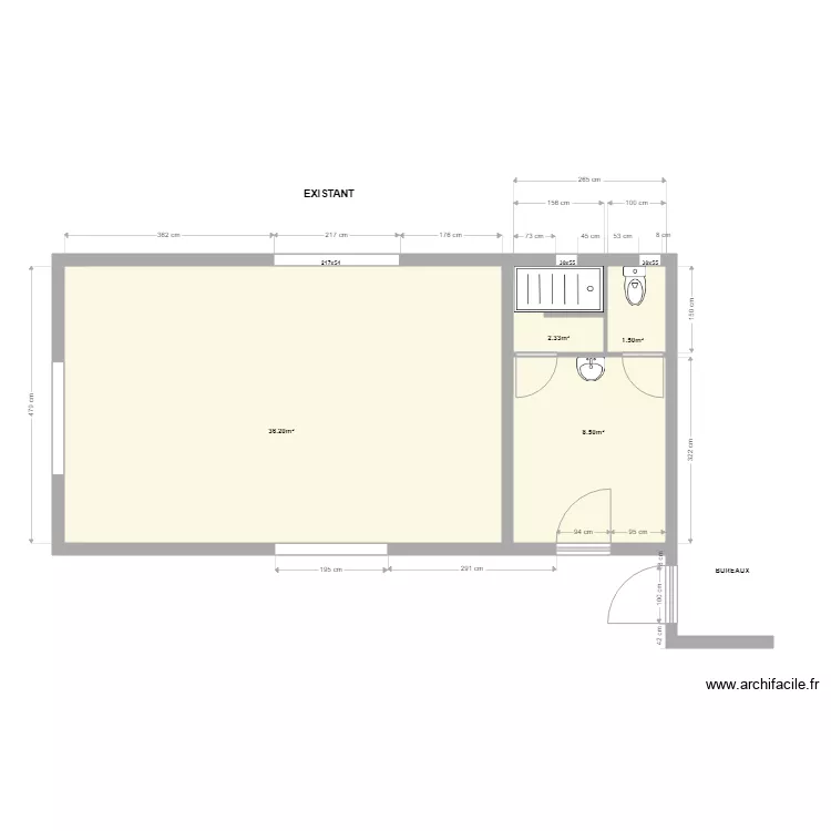 PLAN REACTUALISE 17 FEVRIER existant. Plan de 