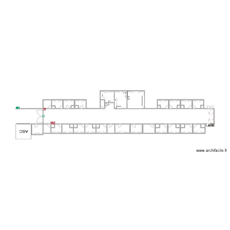 Plan G2 CHRVerviers. Plan de 37 pièces et 10 m2