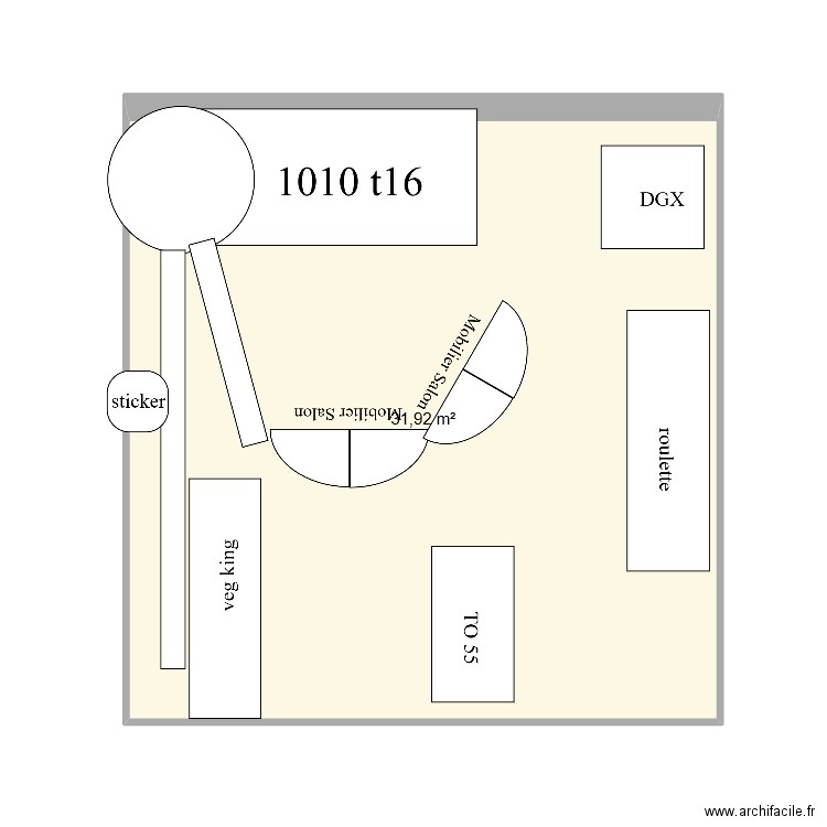 sival 24 v2. Plan de 1 pièce et 32 m2