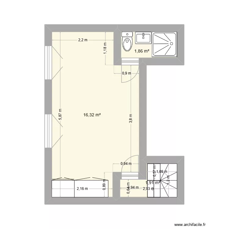 3&egrave;me &eacute;tage Rouget de l'isle. Plan de 