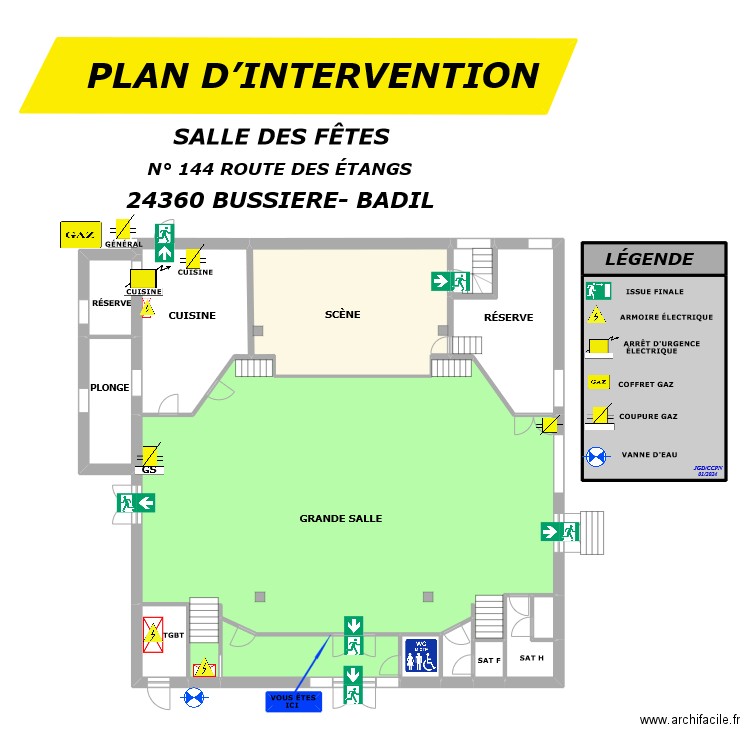 SDF BUSSIERE BADIL BIS. Plan de 18 pièces et 419 m2