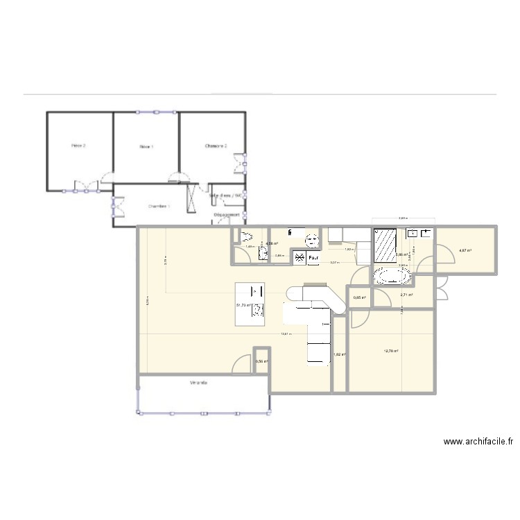 origine8. Plan de 9 pièces et 86 m2