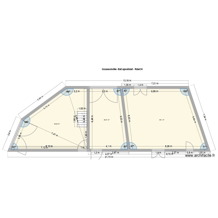 Goussonville - Bat apostolat - RdeCH. Plan de 0 pièce et 0 m2