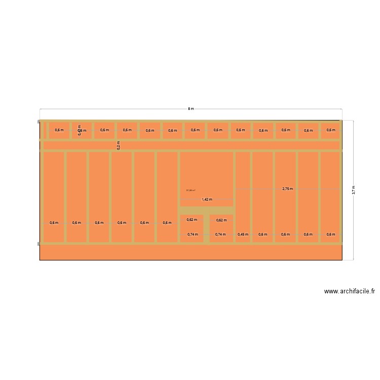 mur maison ossature bois. Plan de 0 pièce et 0 m2