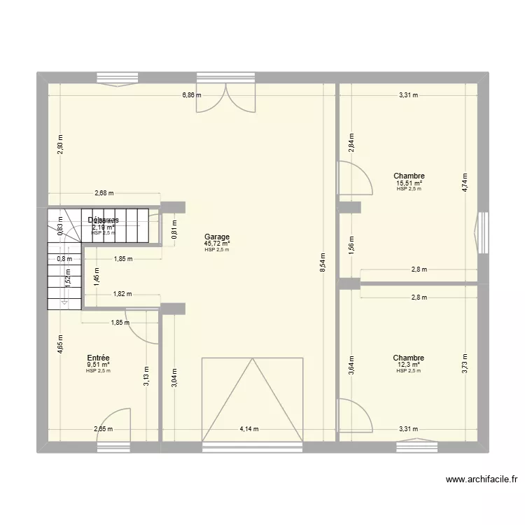 PORTHOS RDC AVANT. Plan de 5 et 85 m² PORTHOS RDC AVANT. Plan de 5 et 85 m²