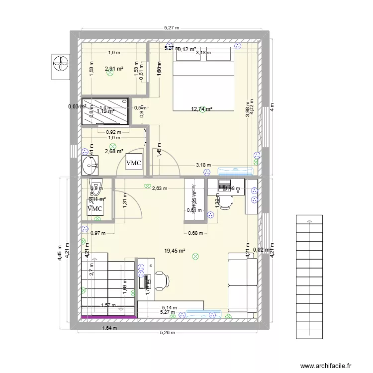 Natacha2026-1. Plan de 9  et 40 m²