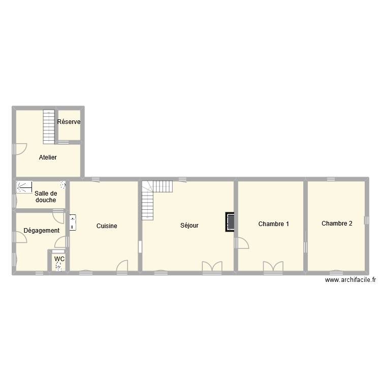 paules maison rdc. Plan de 9 pièces et 176 m2