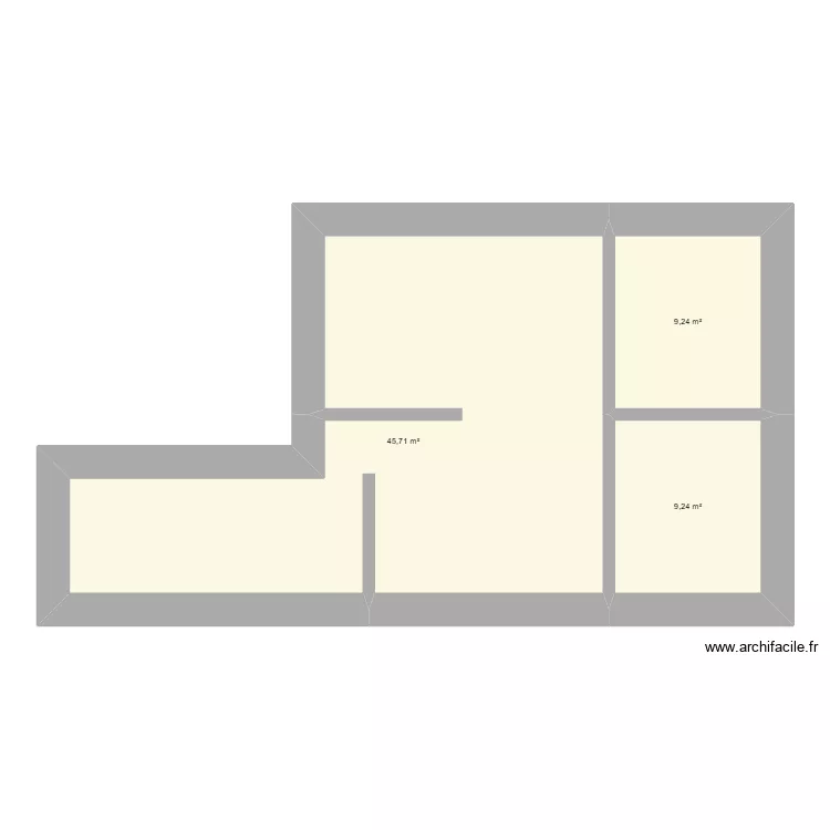 MI 2. Plan de 3  et 64 m²