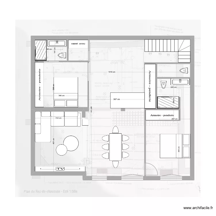 11 paradis. Plan de 8  et 108 m²