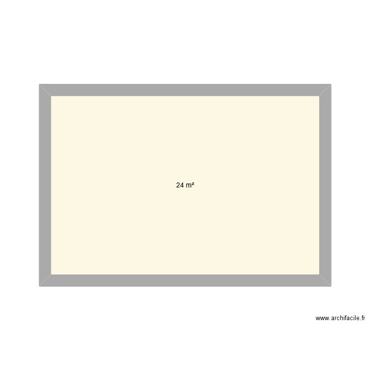 TEST. Plan de 1 pièce et 24 m2