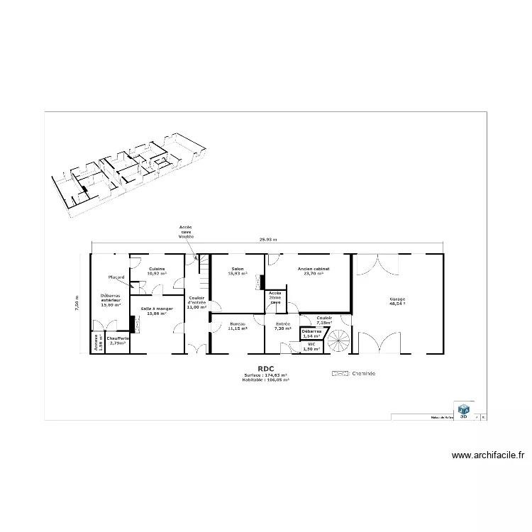 RdC av 2 VL. Plan de RdC av 2 VL. Plan de