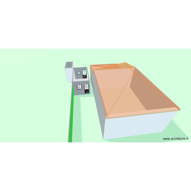 garage velo. Plan de 4 pièces et 104 m2