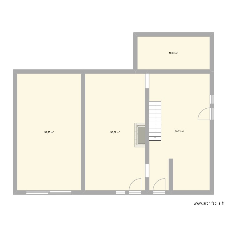 Eveux. Plan de 4 pièces et 105 m2