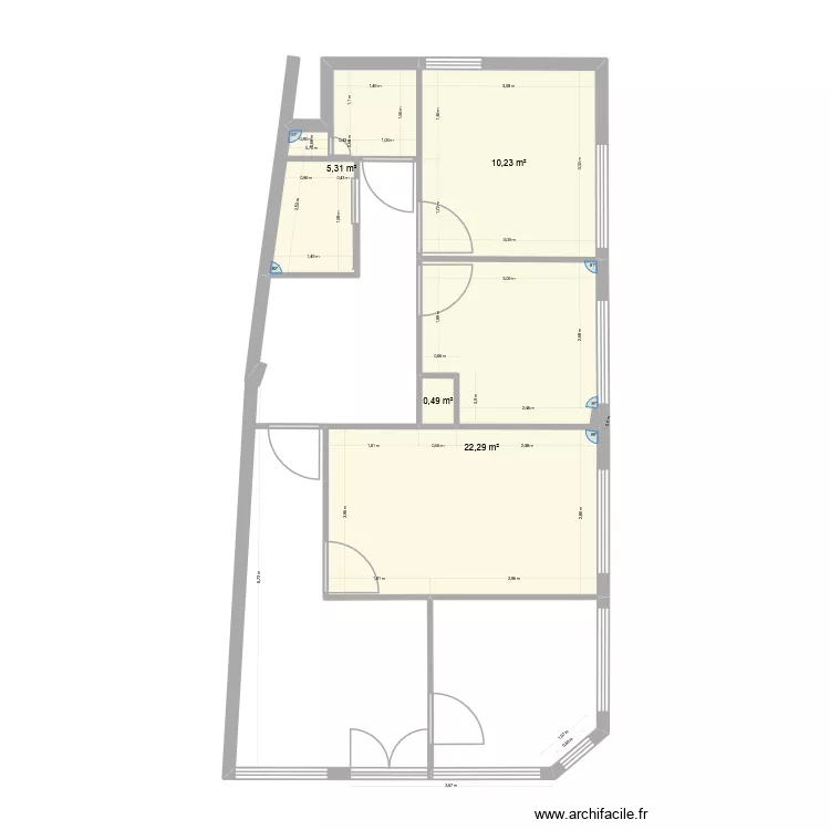 Local commercial - V7 v&eacute;rif. Plan de 4  et 38 m²