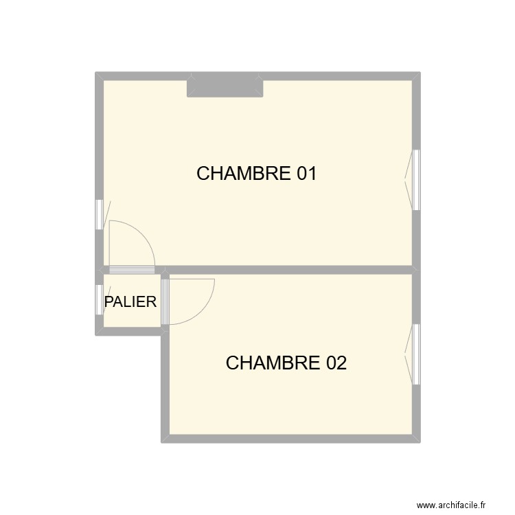 ETAGE FRANCQUEVAUX. Plan de 4 pièces et 17 m2