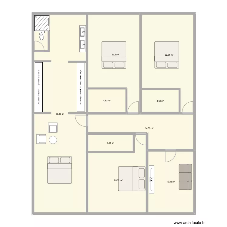 nativa chambres. Plan de 9 Pièces et 166 m² nativa chambres. Plan de 9 Pièces et 166 m²