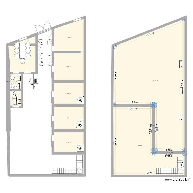 la deliv2. Plan de 14 pièces et 275 m2