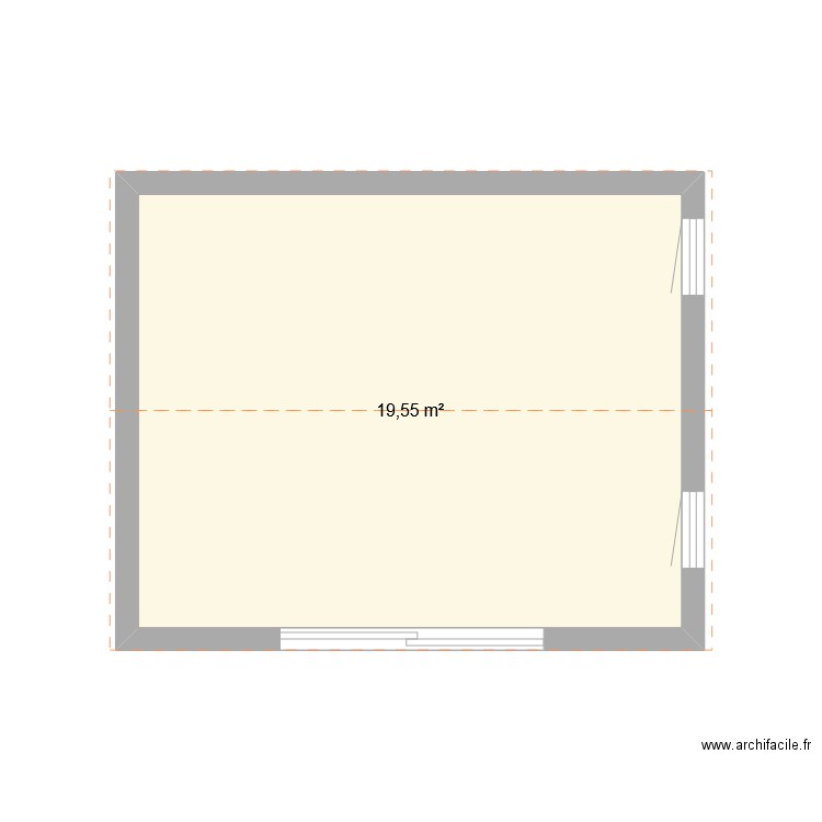 annexe. Plan de 1 pièce et 20 m2