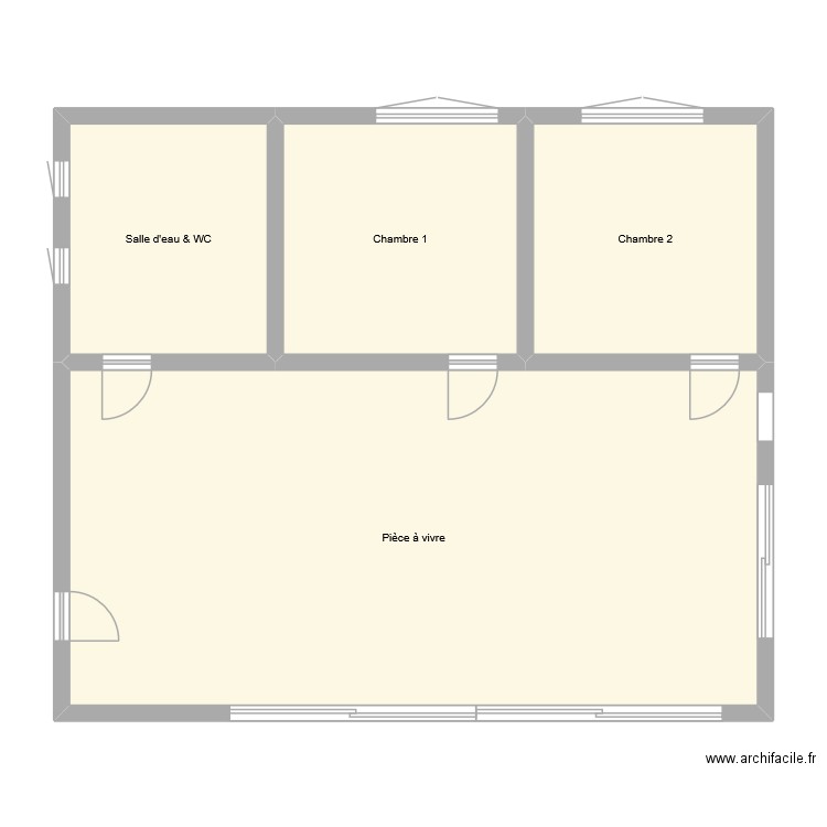 GR3105. Plan de 4 pièces et 101 m2