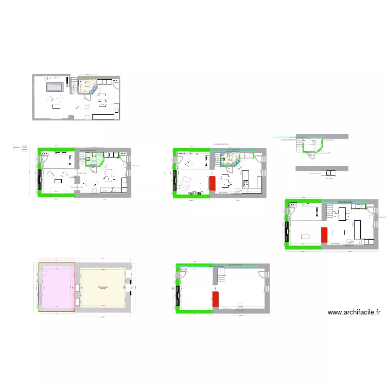 plan interieur. Plan de 4  et 40 m²