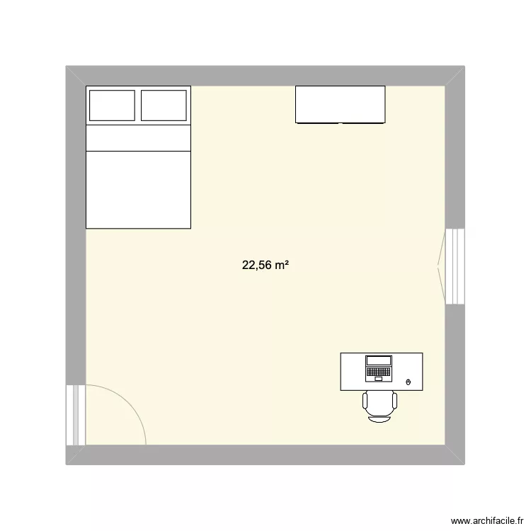 Chambre 1. Plan de 