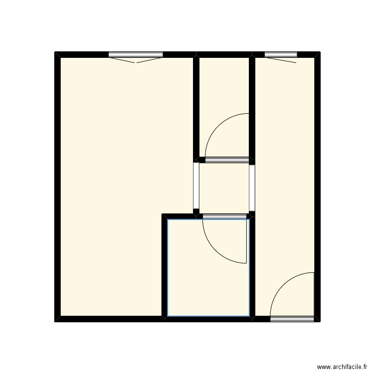 oudinot app 6. Plan de 5 pièces et 21 m2