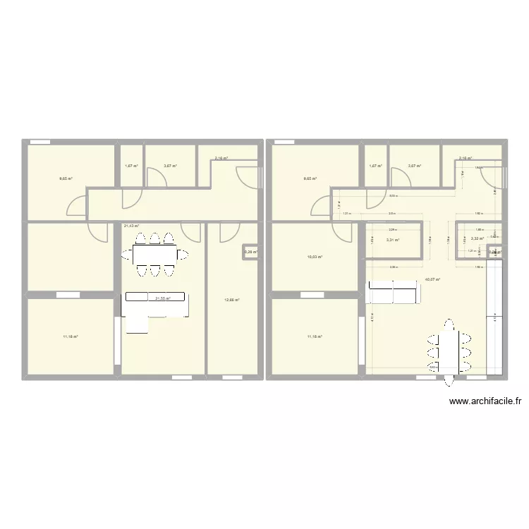 Petra Di Mare. Plan de 19  et 169 m²